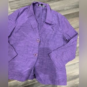 Lafayette 148 Linen Blend Lightweight‎ Blazer - 14